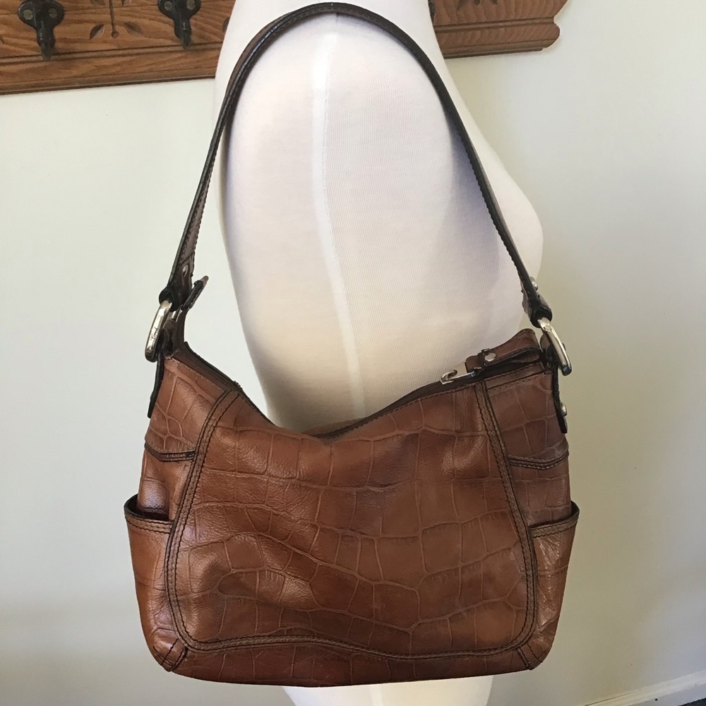 Fossil purse, brown, EUC
